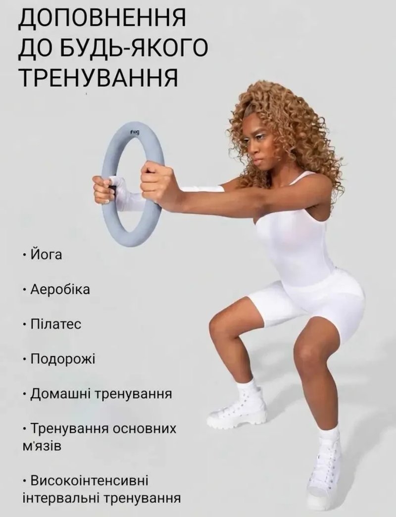 Обважнювач-кільце WCG Ring 3 кг Soft Touch для фітнесу, пілатесу та тренувань, сірий — фото 3