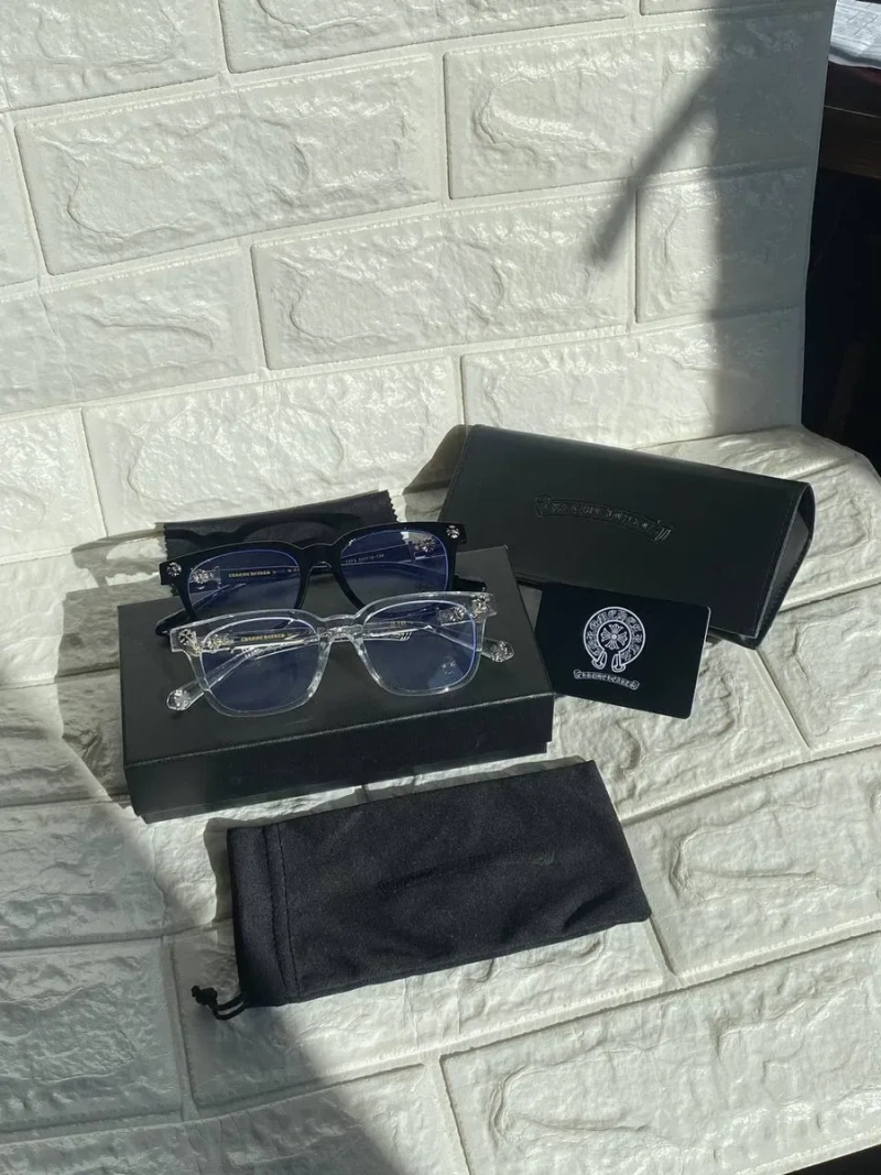 Окуляри З КОМПЛЕКТОМ Chrome Hearts Комп'ютерні Іміджеві | Повний Преміум Комплект Чохол | Готика Y2K Opium Стильні Трендові New rock racer worldwide — фото 4