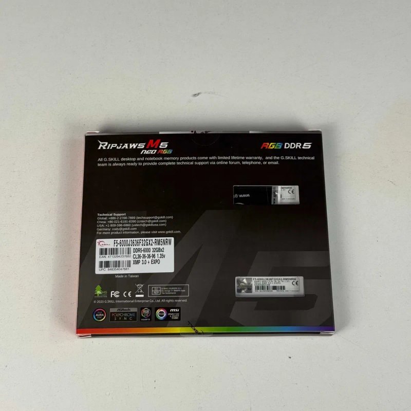 Оперативна пам’ять G.SKILL Ripjaws M5 RGB DDR5 64GB (2x32GB) 6000MHz CL36 — фото 2