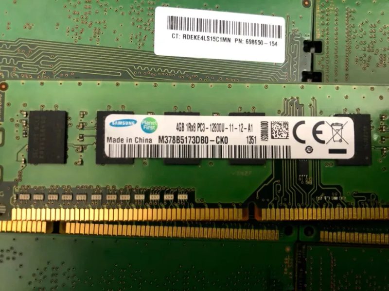 Оперативная память Samsung 4Gb DDR3 1R 1600 PC3 12800 ПК intel amd бу — фото 3