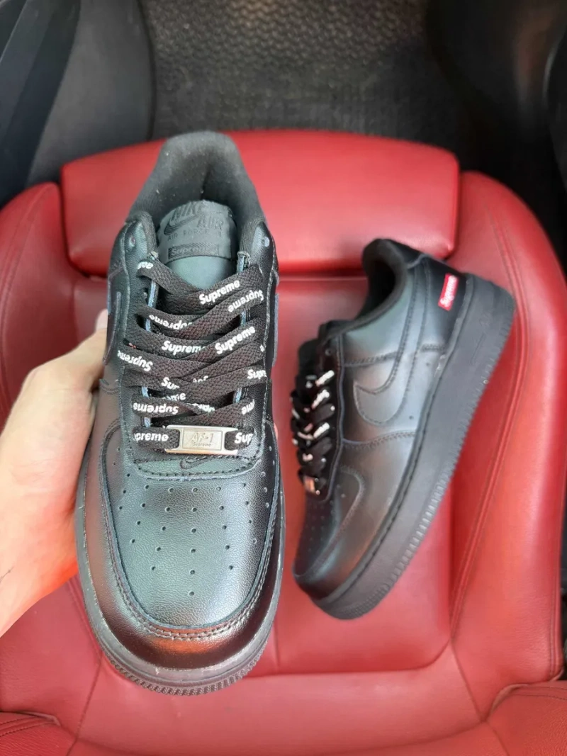 (ОПЛАТА ПІСЛЯ ОГЛЯДУ)Nike Air Force 1 x Supreme Black Найк Аір Форс 1 х Супрім Чорні — фото 3