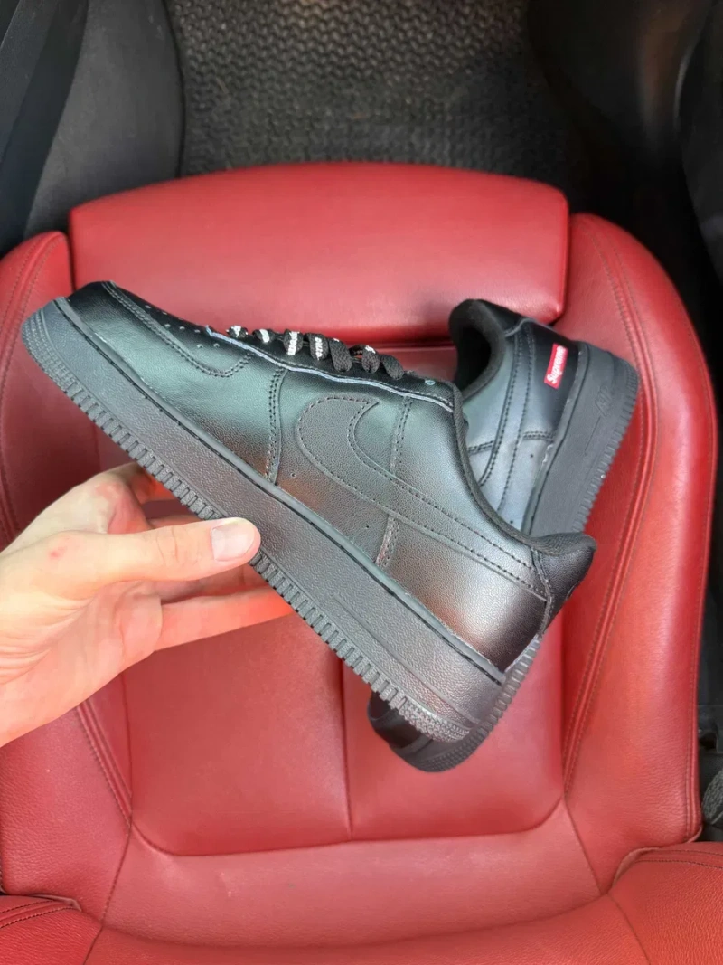 (ОПЛАТА ПІСЛЯ ОГЛЯДУ)Nike Air Force 1 x Supreme Black Найк Аір Форс 1 х Супрім Чорні — фото 4