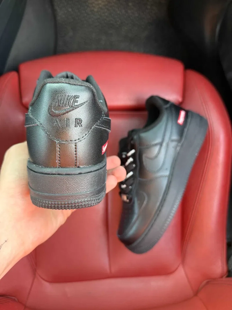 (ОПЛАТА ПІСЛЯ ОГЛЯДУ)Nike Air Force 1 x Supreme Black Найк Аір Форс 1 х Супрім Чорні — фото 5