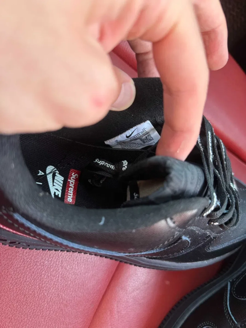 (ОПЛАТА ПІСЛЯ ОГЛЯДУ)Nike Air Force 1 x Supreme Black Найк Аір Форс 1 х Супрім Чорні — фото 7