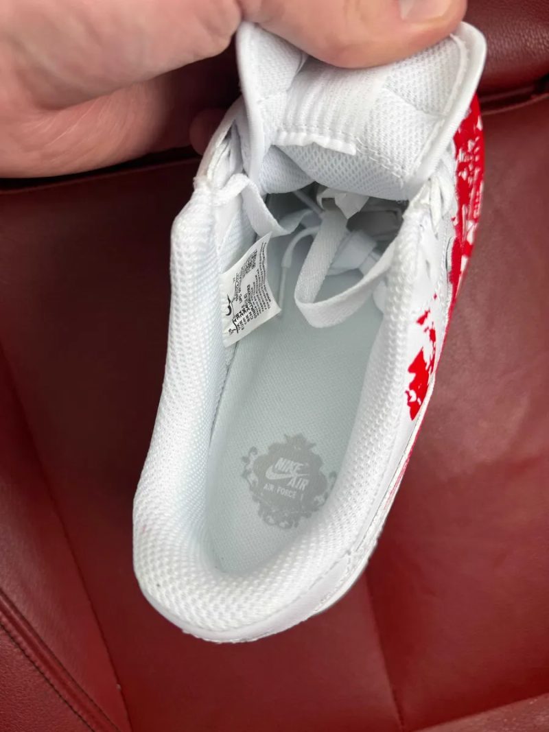 (ОПЛАТА ПІСЛЯ ОГЛЯДУ)Nike Air Force Blood Custom Red Найк Аір Форс — фото 7