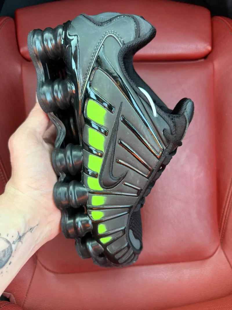 (ОПЛАТА ПІСЛЯ ОГЛЯДУ)Nike Shox TL Black Thermoreactive Green Найк Шокс ТЛ Чорні термоактивні зелені — фото 2