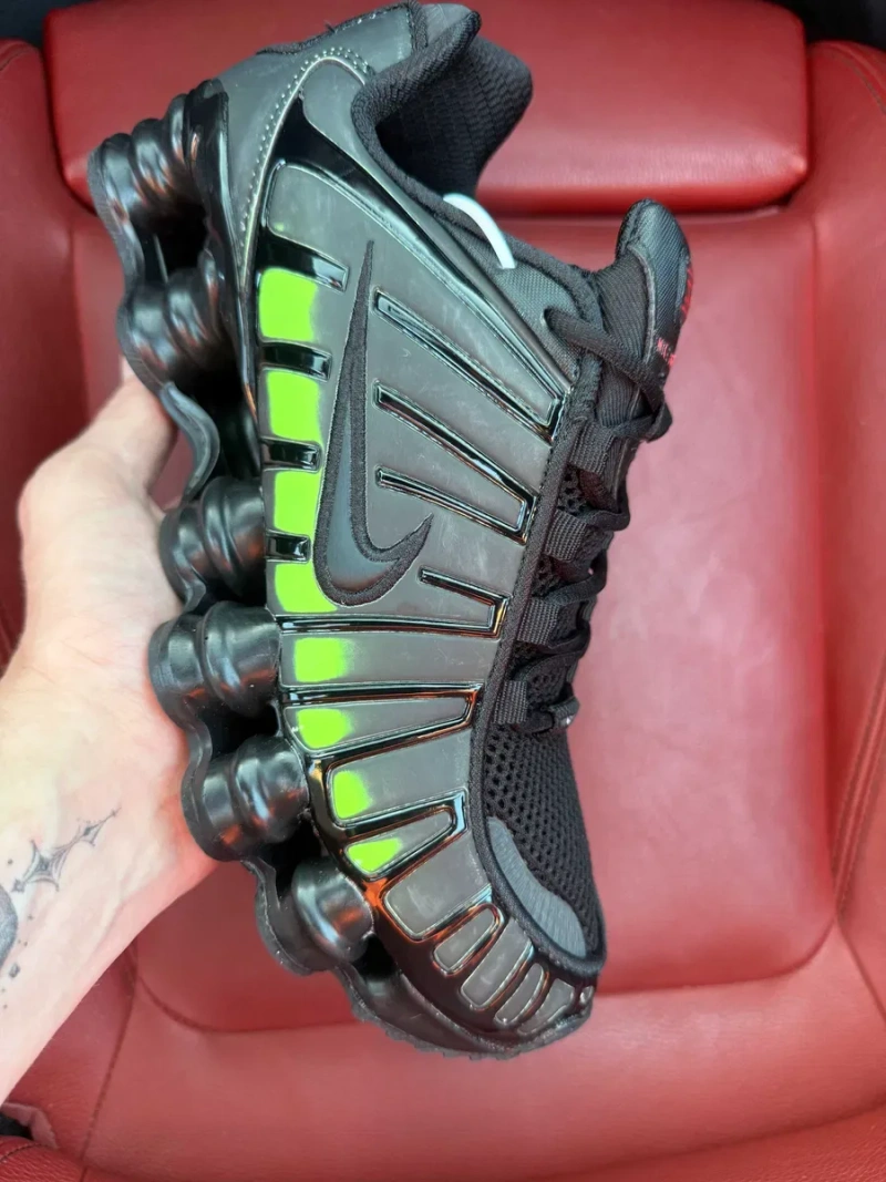 (ОПЛАТА ПІСЛЯ ОГЛЯДУ)Nike Shox TL Black Thermoreactive Green Найк Шокс ТЛ Чорні термоактивні зелені — фото 3