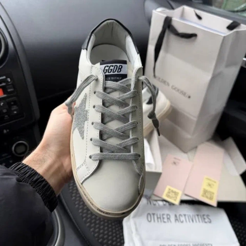 Оригинал италия Golden Goose кеды новые женские белые кожаные