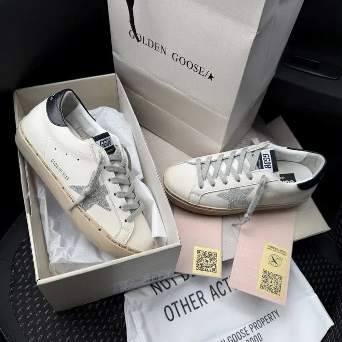 Оригинал италия Golden Goose кеды новые женские белые кожаные — фото 2