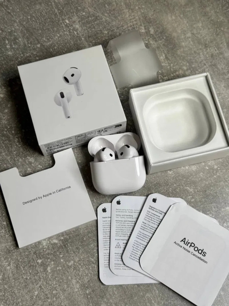 ОРИГІНАЛ МІКРОФОН + ШУМОДАВ AirPods 4,lux 1:1 з  оригінальним мікрофоном та шумоподавленням — фото 5
