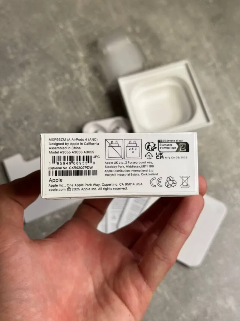 ОРИГІНАЛ МІКРОФОН + ШУМОДАВ AirPods 4,lux 1:1 з  оригінальним мікрофоном та шумоподавленням — фото 7