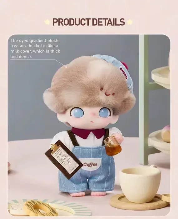 Оригінал‼️Pop Mart Плюшева іграшка-брелок Dimoo Crush on Coffee в наявності — фото 7