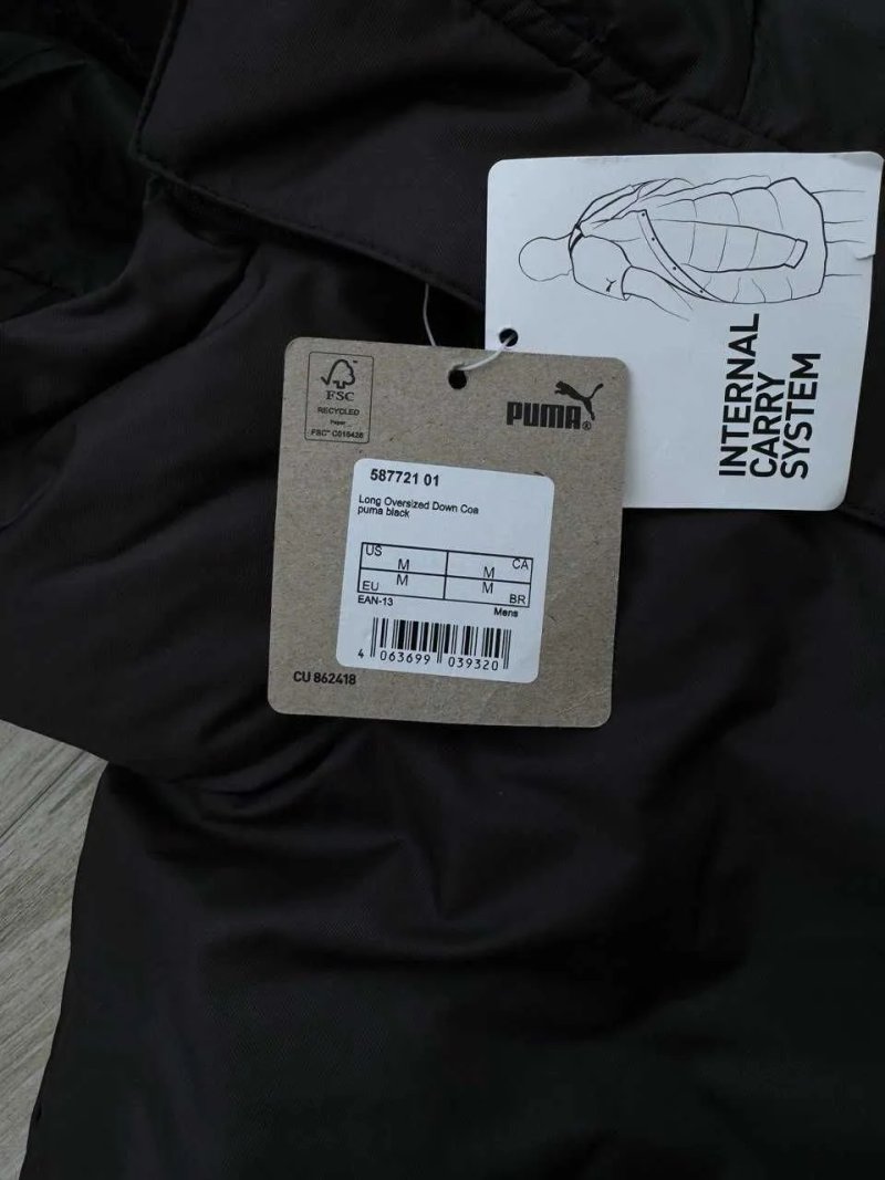 Оригінал! сша! Чоловіча парка puma long oversized down coat 587721-01 пуховик новий стан — фото 6