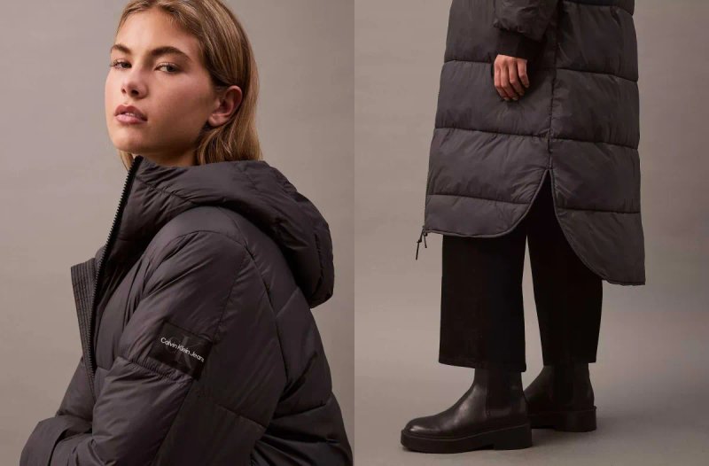 Оригінал! сша! Жіночий пуховик Calvin Klein Hooded Puffer Jacket SP47599035-40WL410 новий стан — фото 3