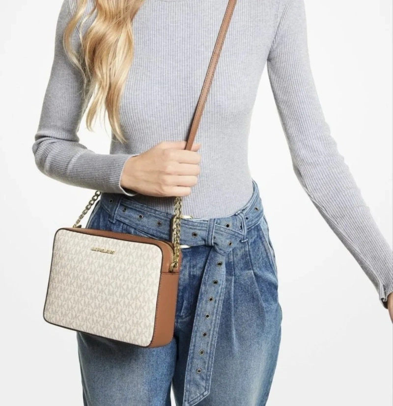 ОРИГІНАЛ! Сумка Michael Kors Jet Set Large Printed Logo Crossbody Bag — фото 6