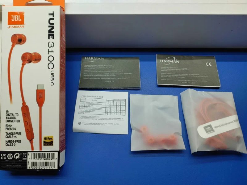 Оригінальні дротові навушники JBL Tune 310C USB-C — фото 6