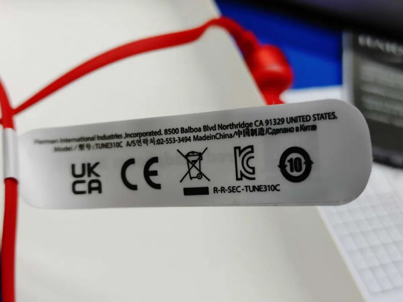 Оригінальні дротові навушники JBL Tune 310C USB-C — фото 8