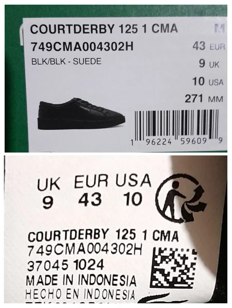 Оригінальні кеди Lacoste Courtderby шкіра 43/44 — фото 8
