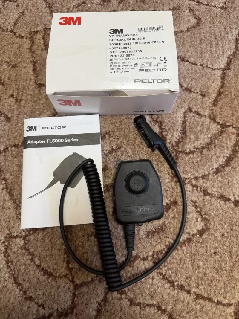 Оригінальні кнопки (адаптери) PTT 3m Peltor, Sordin для рацій Motorola, кріплення на шолом 3m Peltor та Unity Tactical Mark 2.0 — фото 2