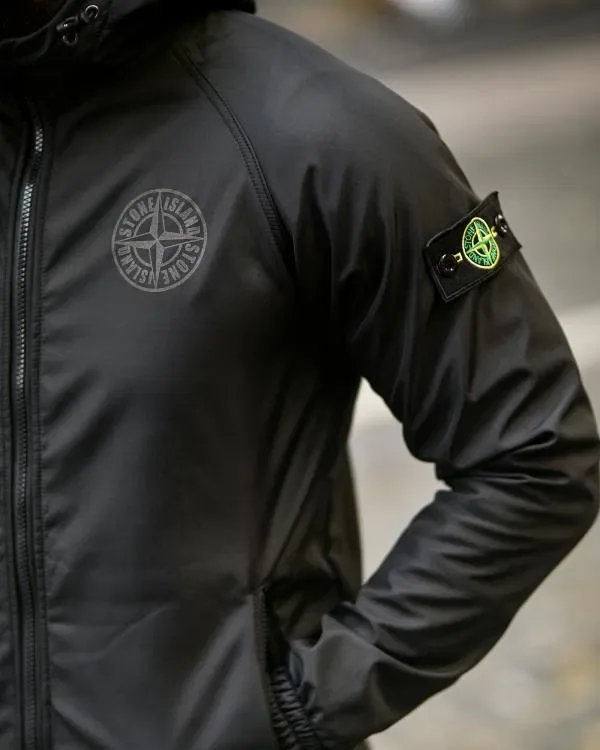 Осінь - зима костюм Stone Island grot 4 / чорний Softshell чоловічий костюм зима осінь на флісовій підкладці теплий / софтшел Stone Island чорний — фото 4