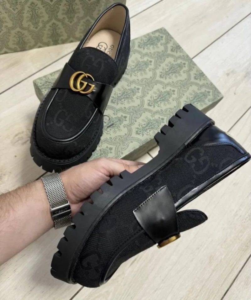 Осінні туфлі лофери Gucci Гуччі взуття — фото 4