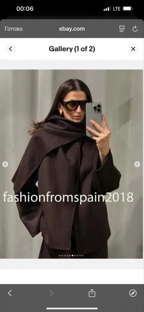 Пальто Zara з знімним шарфом