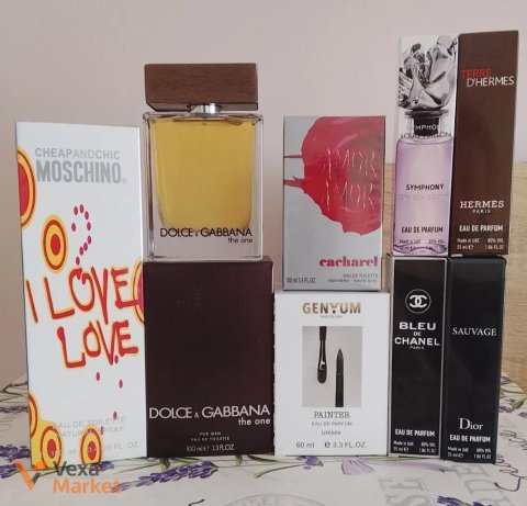 Парфуми в асортименті MOSCHINO, D&G, CACHAREL, CHANEL, DIOR та інші