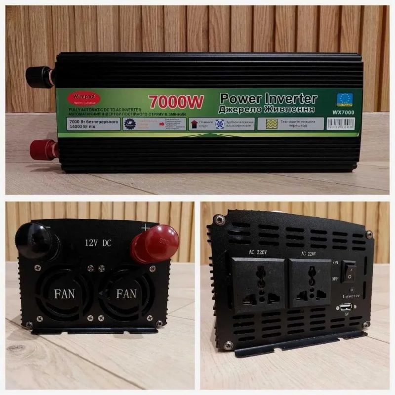 Перетворювач 12 220 чиста синусоїда 200w - 9000w.‼️  Перетворювач струму. Інвертор генератор. ДБЖ.  Перетворювач напруги. Безперебійник. Инвертор 12 — фото 6
