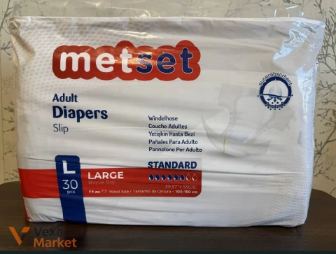 Підгузники для дорослих Metset Slip Розмір L 30 шт.