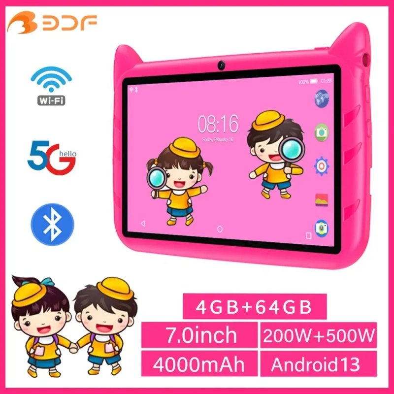 Планшет детский BDF 7" 4Gb/64Gb оранжевые НОВЫЕ — фото 2