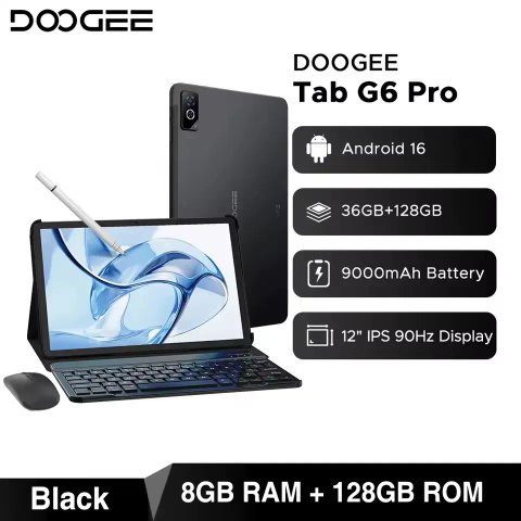 Планшет DOOGEE Tab G6 Pro,36/128, Android 16, два динаміки, 12-дюймовий