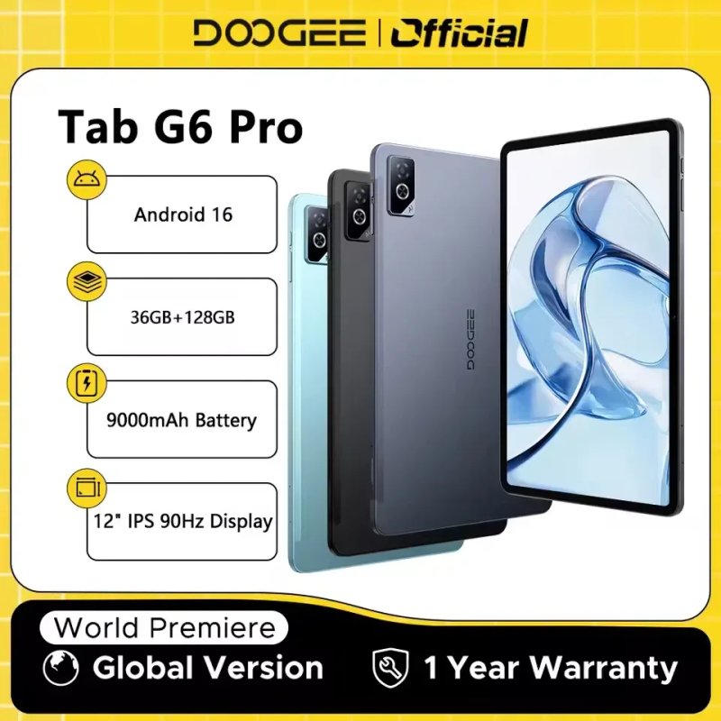 Планшет DOOGEE Tab G6 Pro,36/128, Android 16, два динаміки, 12-дюймовий — фото 6