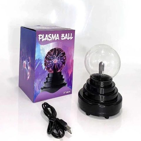 Плазмова куля Тесли Plasma Light з блискавками 3,5 дюйма