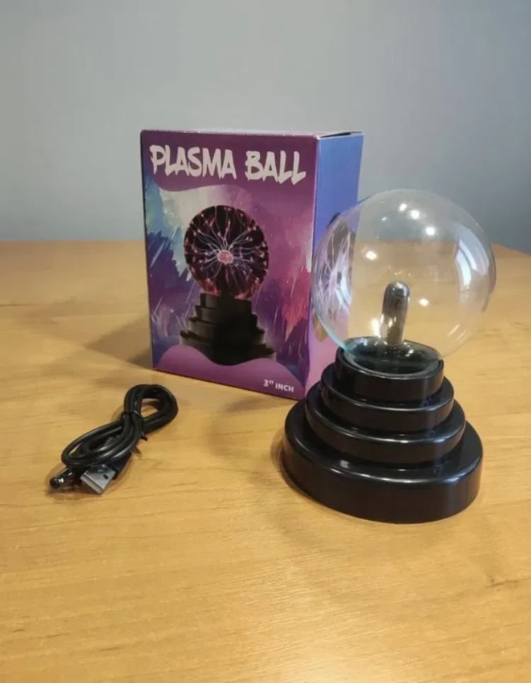 Плазмова куля Тесли Plasma Light з блискавками 3,5 дюйма — фото 2