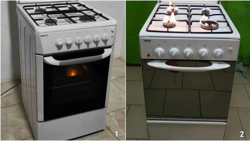 ПЛИТА Газова HANSA FT634 50см НЕРЖАВІЙКА Конвекція ГРИЛЬ Б\у Німеччина — фото 2