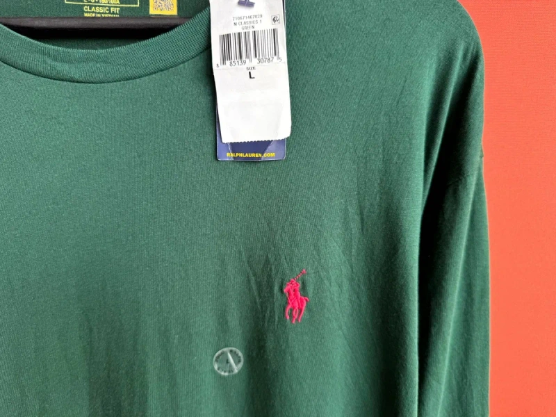 POLO RALPH LAUREN оригінал чоловіча спортивна кофта футболка з довгим рукавом лонгслів розмір L XL — фото 4