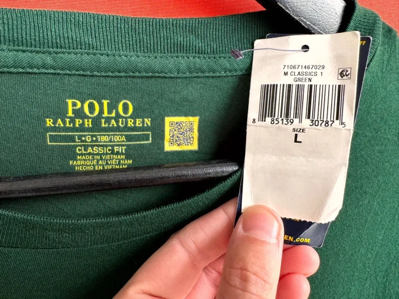 POLO RALPH LAUREN оригінал чоловіча спортивна кофта футболка з довгим рукавом лонгслів розмір L XL — фото 5