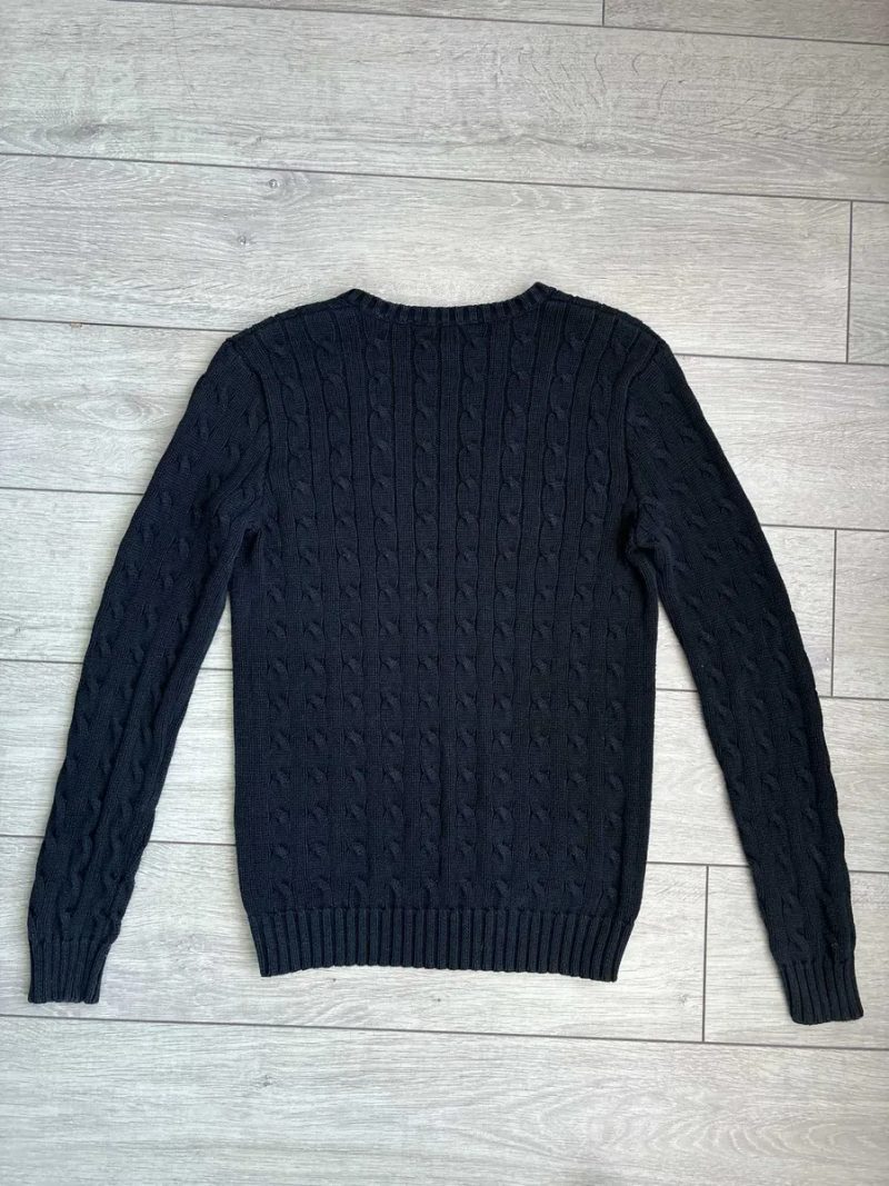 Polo Ralph Lauren Vintage Size S С Розмір Поло Ральф Лорен Жіночий В'язаний Брендовий Светр Свитер Кофта Косичка Світшот Вінтаж Синій Колір Оригінал — фото 2