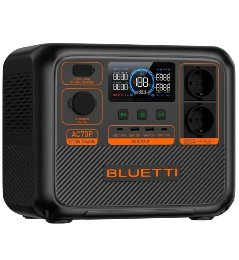 Портативна зарядна станція BLUETTI AC70P (1000W / 864Wh) — фото 7