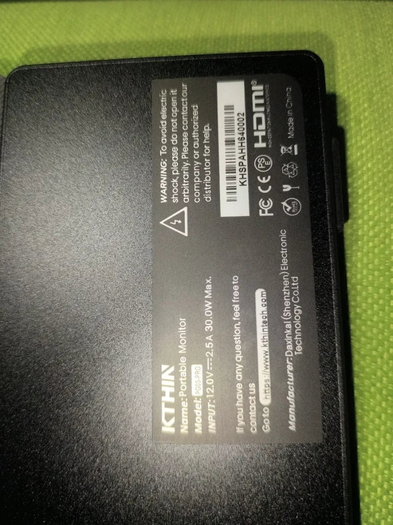 Портативний монітор KTHiN PG03 PRO 144Гц 2.5К 16 дюйм Type C 3.1 HDMI — фото 5