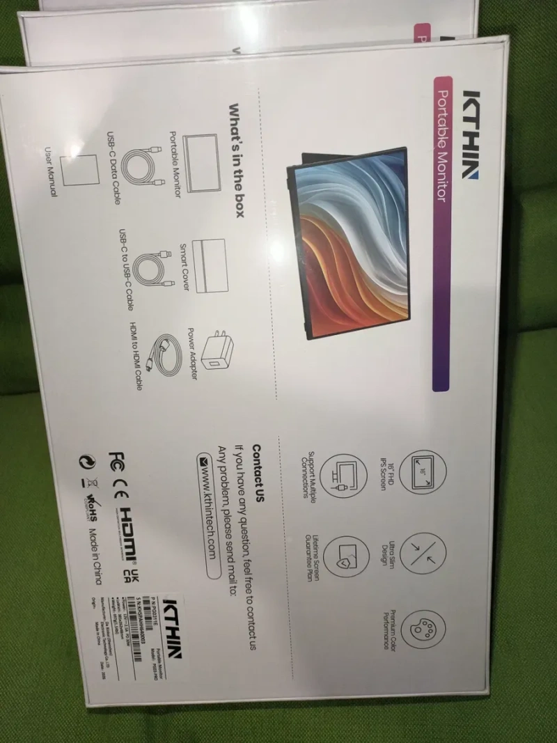 Портативний монітор KTHiN PG03 PRO 144Гц 2.5К 16 дюйм Type C 3.1 HDMI — фото 7