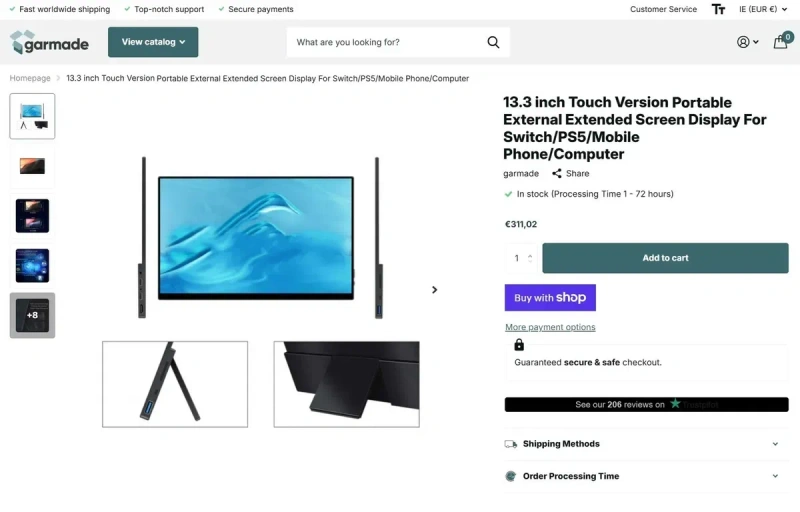 ‼️ Портативний OLED монітор (13" AMOLED HDR 10 bit) Steam Deck, Nintendo Switch 2 — фото 3