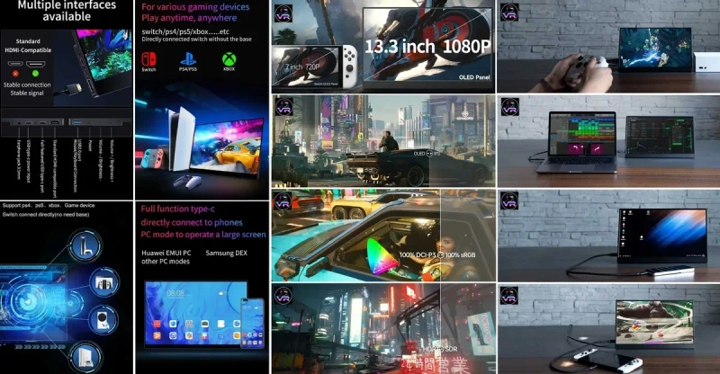‼️ Портативний OLED монітор (13" AMOLED HDR 10 bit) Steam Deck, Nintendo Switch 2 — фото 6