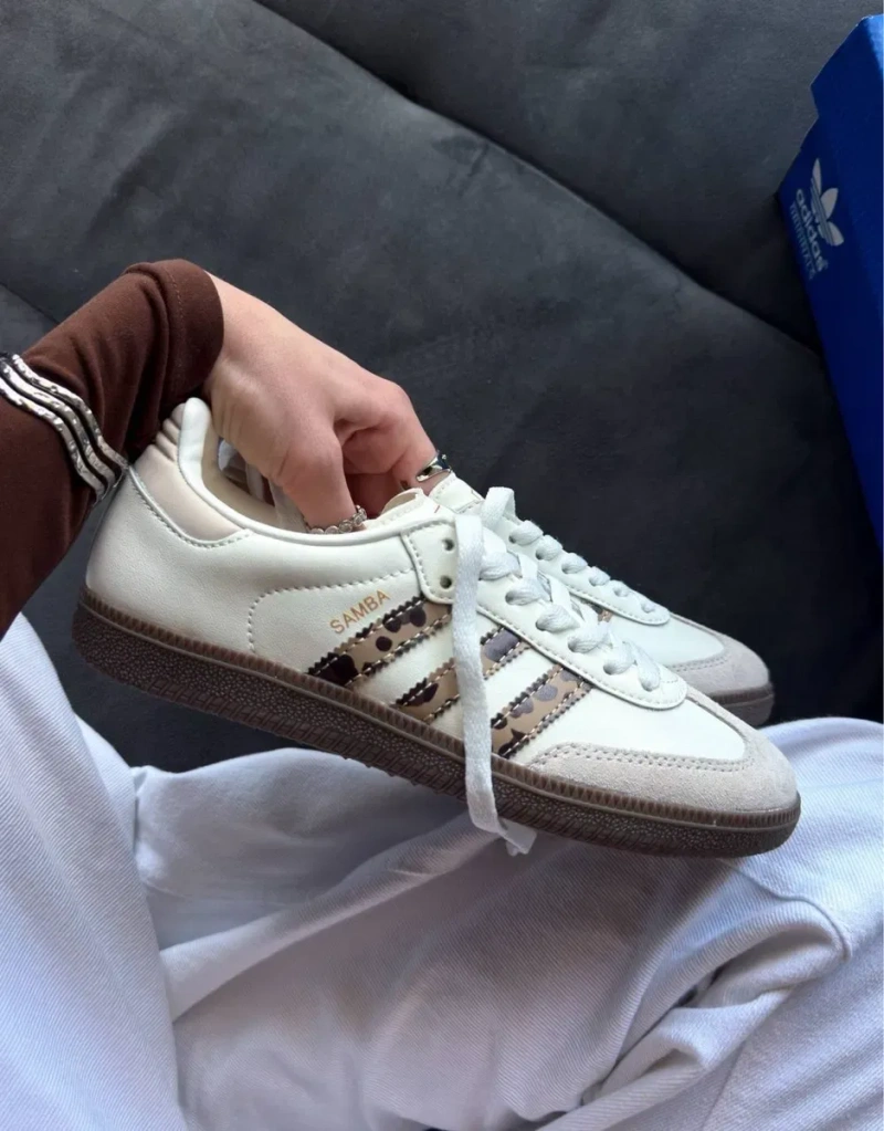 ПОВНА НАЯВНІСТЬ‼️36-41 Adidas Samba Leo Beige White / Spezial LA Burgundy vento — фото 4