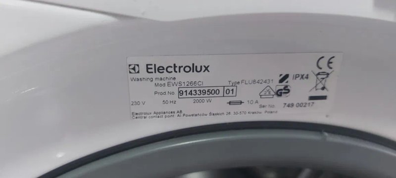 Пральна машина Electrolux вузька 0,40 см.EWS1266CI — фото 6
