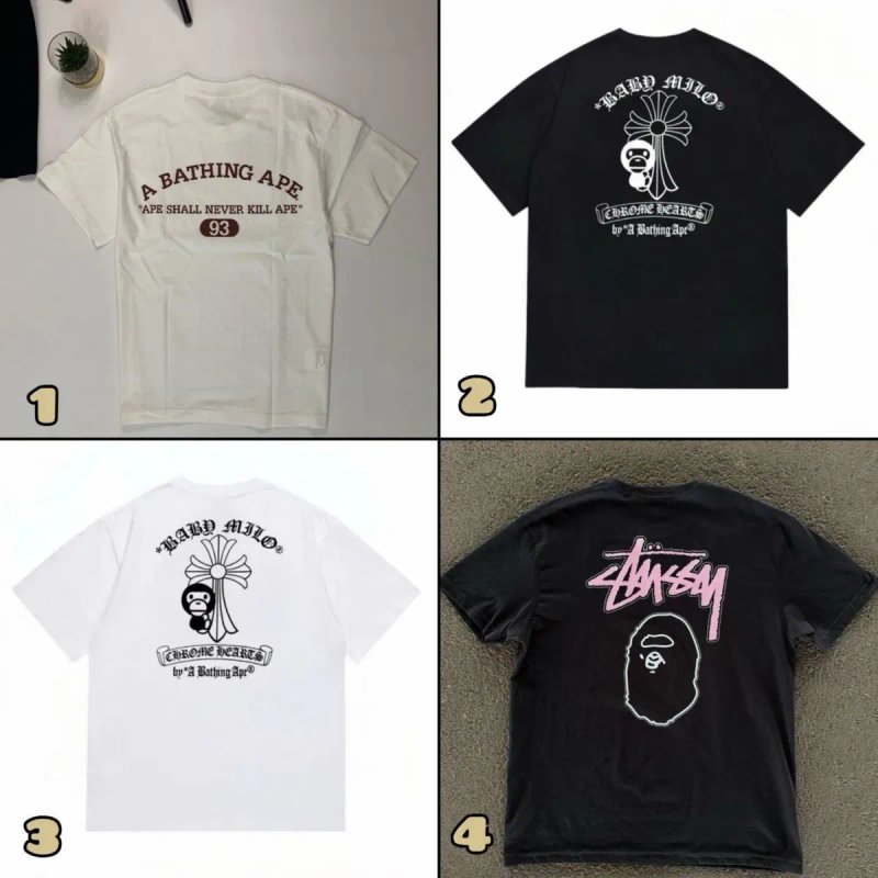 ПРЕМІУМ ЯКІСТЬ‼️ Стильні унісекс футболки A Bathing APE / BAPE/ XS-3XL — фото 2