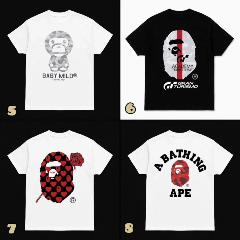 ПРЕМІУМ ЯКІСТЬ‼️ Стильні унісекс футболки A Bathing APE / BAPE/ XS-3XL — фото 3