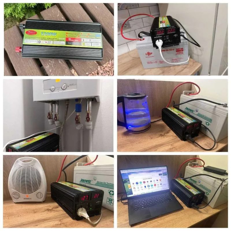 Преобразователь 12 220 чистая синусоида 5200w.‼️ Преобразователь 12 220 с зарядкой 5200ватт.‼️Инвертор генератор 5200. 12 220 инвертор 12 220.‼️ ИБП. — фото 2
