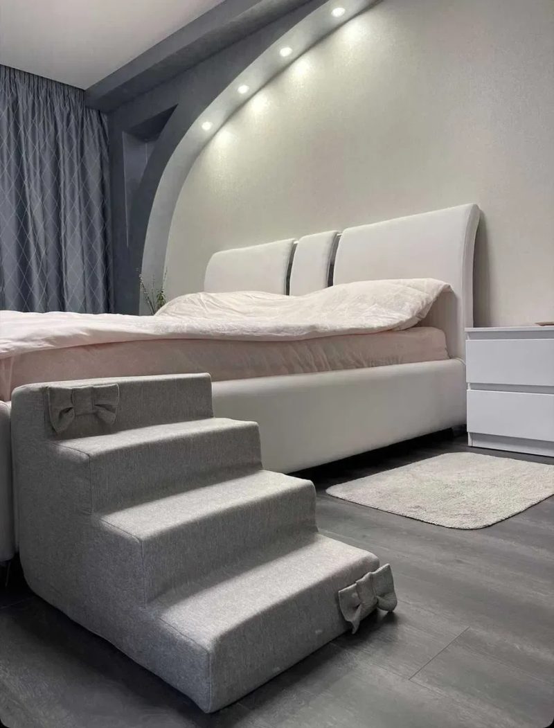 Прикроватные ступеньки для собак "Графит ст вставками" скидки — фото 3