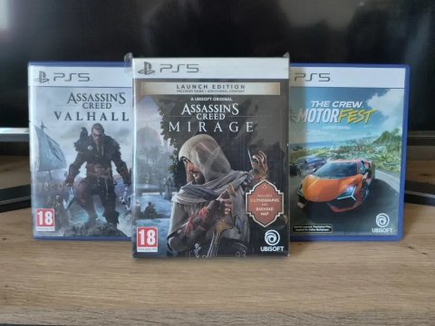 Продам диски PS5 - Assassin's Creed Mirage/Valhalla, Motorfest